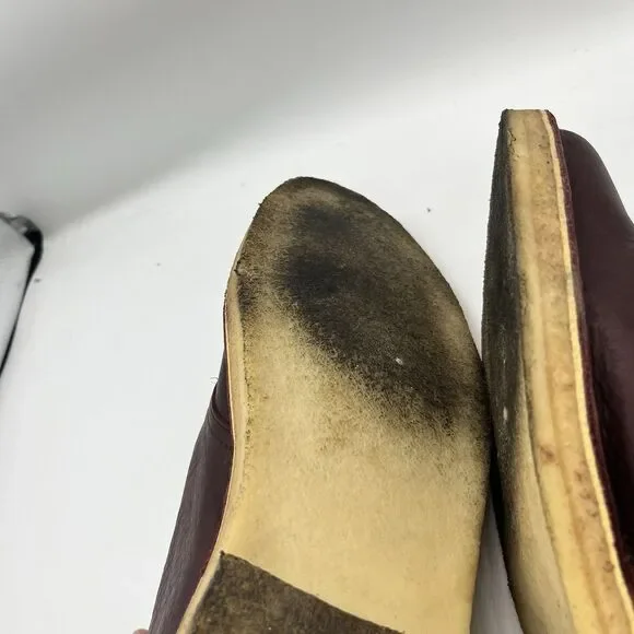 Clarks Originals Men's Desert Boot 9.5 M Burgundy Tumbled Leather 26125547 - Picture 9 of 15